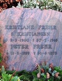 Kristiane og Peter Frehrs Gravsten på Skodborg Kirkegaard